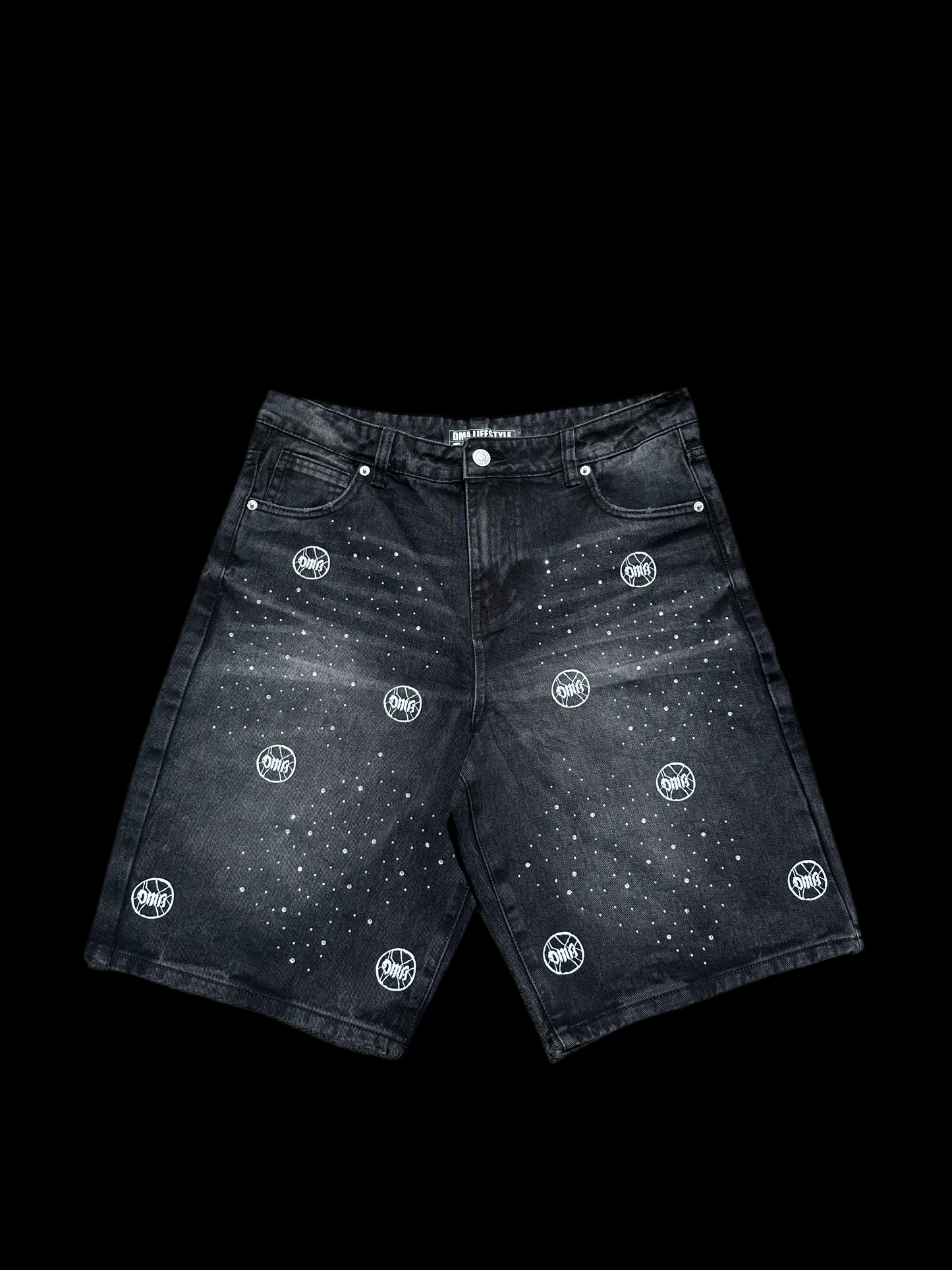 "GALAXY" RHINESTONE JORTS