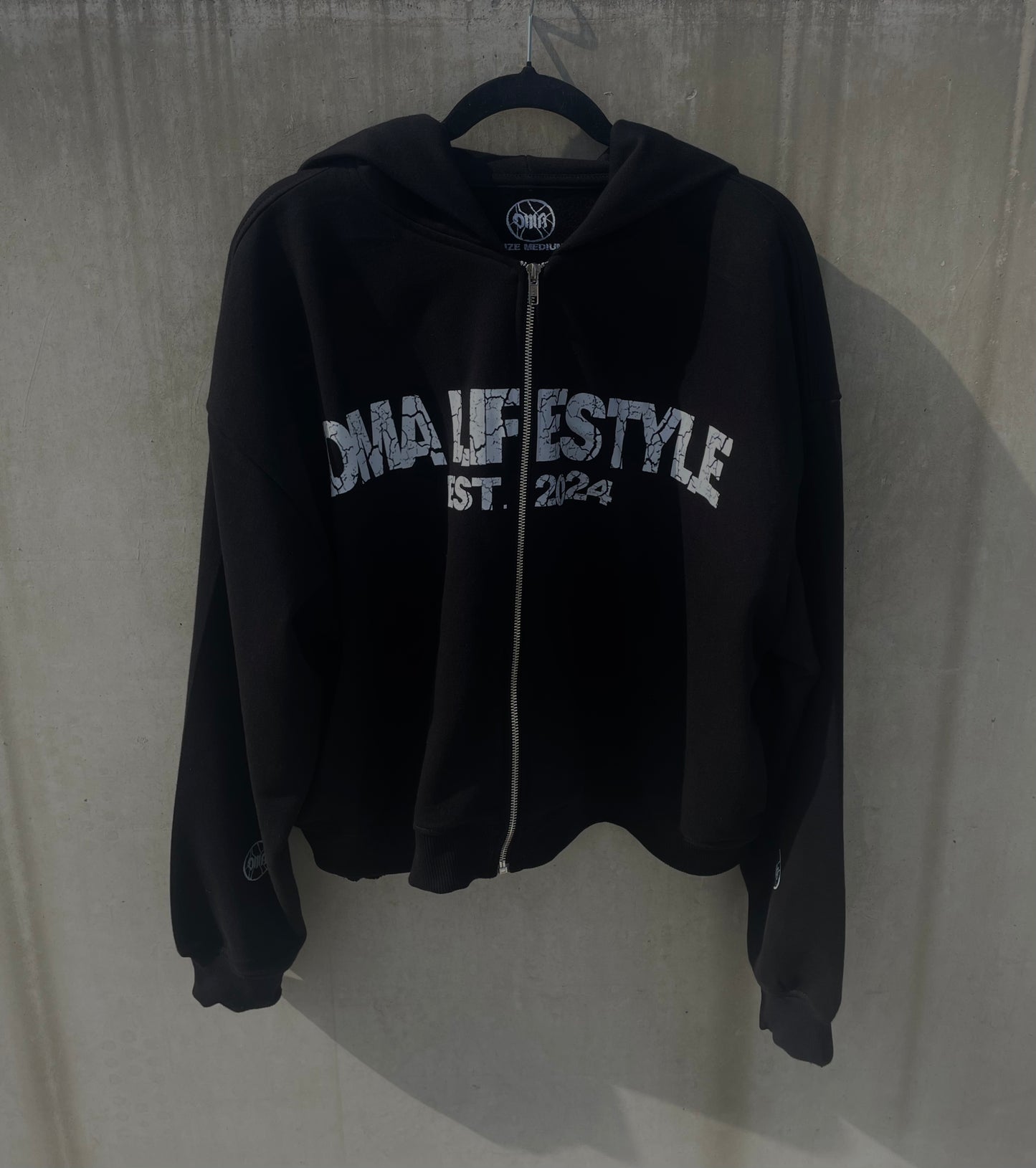 "EST. 24 MACON" CROP ZIP UP JACKET