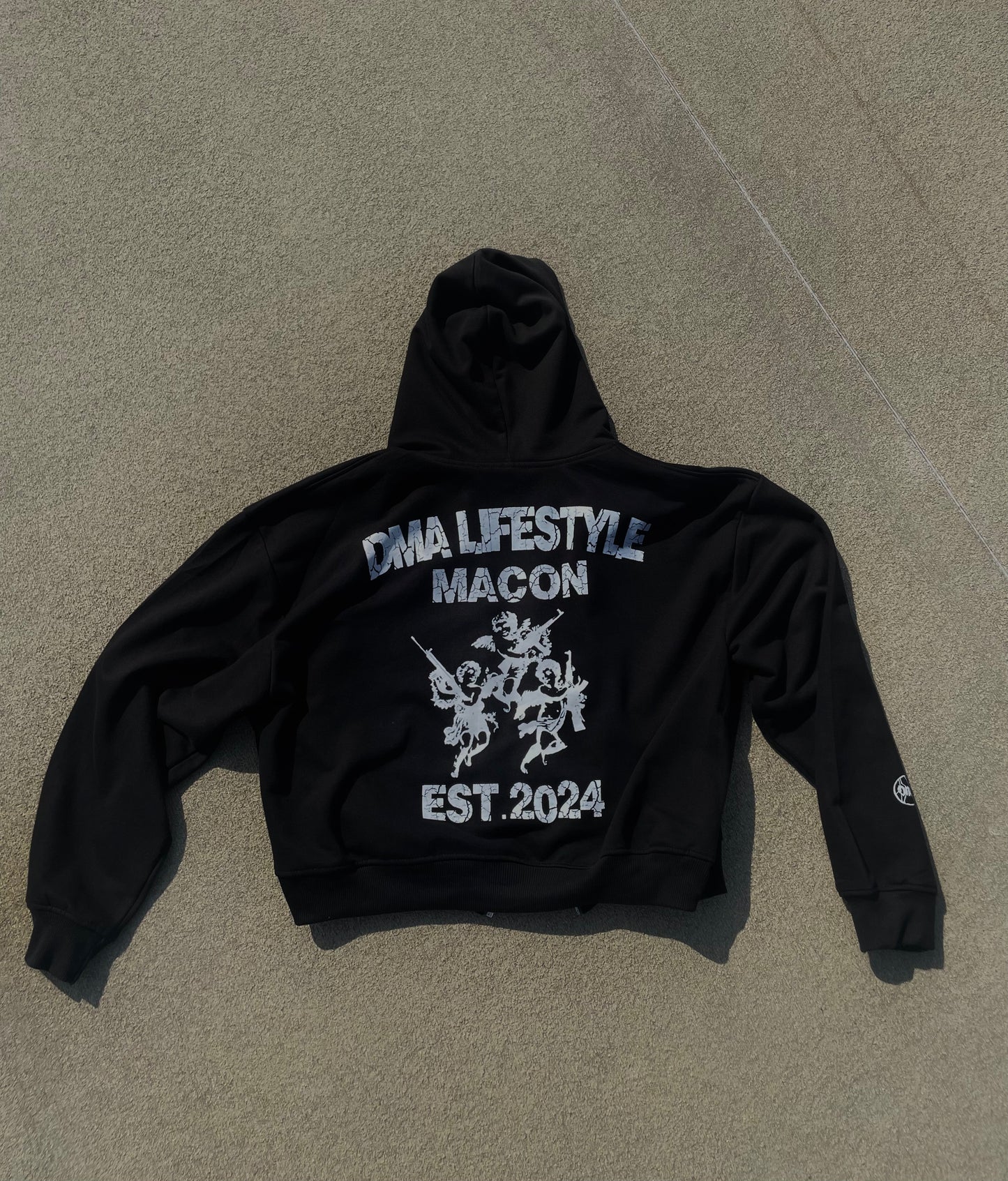 "EST. 24 MACON" CROP ZIP UP JACKET